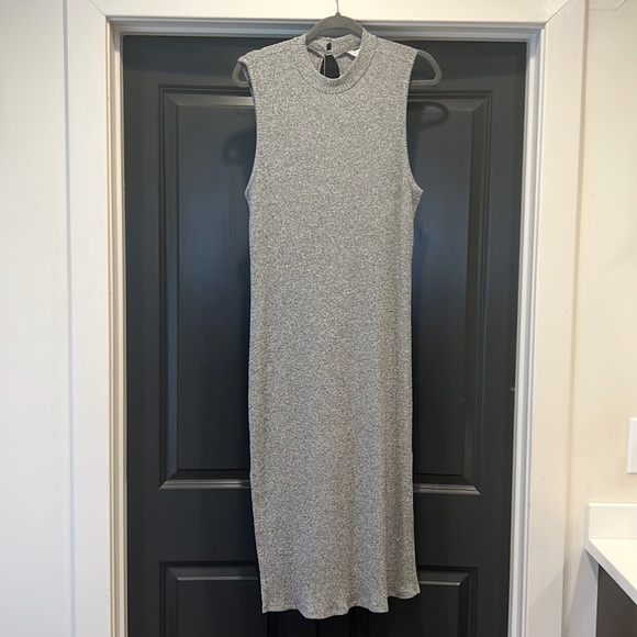 Lucky Brand Heather Grey MIDI Dress - Picture 1 of 5